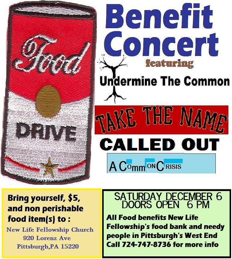 New Life Pantry Benefit Dec 6th